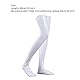 YiZYiF Damen Sexy Glanz Lack Leder Strümpfe Wetlook Halterlose Strümpfe Oberschenkel Latex Lange Socken Stockings Overknee Fetisch Dessous Schwarz Einheitsgröße