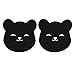Laundry Pet Hair Remover Effective Sponge Reusable Laundry Hair Catcher for Clothing Bedding Black Bear Shape for Household (2 Pcs)