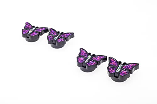 Image of FD&D Multiple Use Shining Screw Cap, Purple Butterfly Pattern with M6 Machine Screw