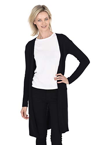 Cashmeren Mid-Length Open Cardigan 100% Cashmere Long Profile Sleeved Sweater for Women4