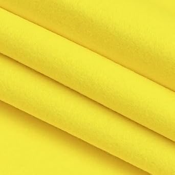 M00170-Try Thin Felt for Puppets Yellow 9"x8" Sample Fabric