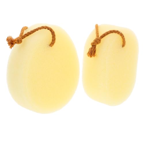 OATIPHO 2 Esponjas De Baño Para Bebé Suaves Y Para La Espalda Para Ducha Baño Limpieza Estropajos Natural Color Amarillo