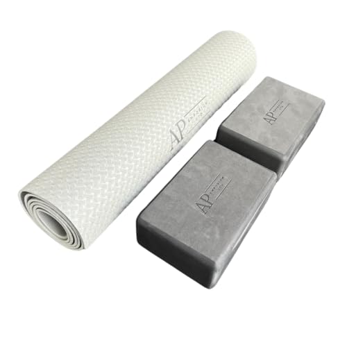 Yoga Starter Set - Eco-Friendly TPE Mat & 2 x EVA Blocks | 3 Colour Options | Anti-Slip, Durable | Ideal for Yoga, Pilates, Gymnastics (Black) Yoga Starter Set - Eco-Friendly TPE Mat & 2 x EVA Blocks | 3 Colour Options | Anti-Slip, Durable | Ideal for Yoga, Pilates, Gymnastics (Black)