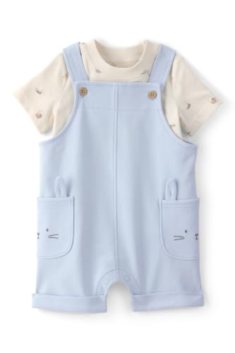 Image of Carter's Baby Boy 2-Piece Easter Bunny Shortall Set | Cotton Shortalls & Top Outfit 1U606410