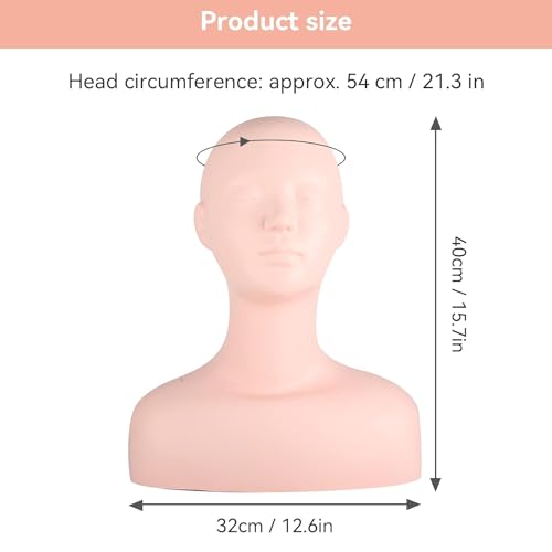 Soft Mannequin Head for Makeup Practice Wig Styling and Hat Display - Image 3