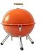 LIANGLI Grill na węgiel drzewny, przenośny grill ze stali nierdzewnej mini okrągły węgiel drzewny char broil grill pit grill na zewnątrz, na podwórko, patio, piknik, park (kolor: pomarańczowy)
