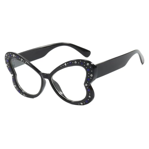 Image of Butterfly Shape Glasses for Women Retro Clear Flat Lens