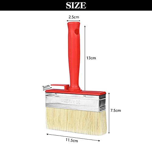 1 stuk kwast, platte borstels, grote kwast muurverf 30 x 120 mm - Afbeelding 8