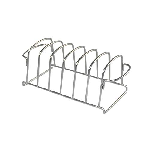Charcoal Companion KitchenQue Stovetop Rib Rack Smoker Accessory, One Size, Silver