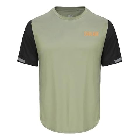 Men's Mountain Bike Jersey Cycling MTB Bicycle Shirt BMX Downhill Racing Tops Lightweight Quick Dry Short-Sleeve Green Cover
