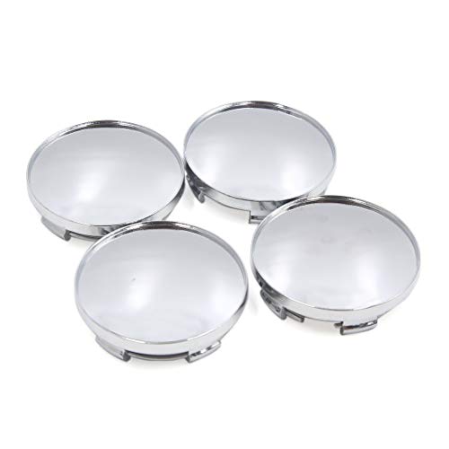 Capuchons de moyeu 58,5mm argentés avec 5 cosses de fixation stables pour roue de voiture