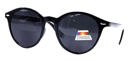 BillieJoe Polarized & Bifocal Sunglasses Reading Glasses for Men Women Round Oval Circle Black Vintage Sun Readers3