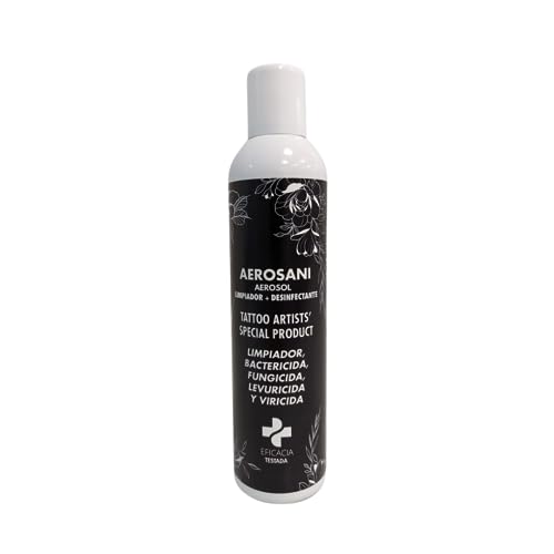 Aerosani Tattoo Artist - Aerosol Limpiador y Desinfectante - Estudios de Tatuaje - Limpiador Multiusos Desinfectante - Especial para Tatuadores - 400 ML
