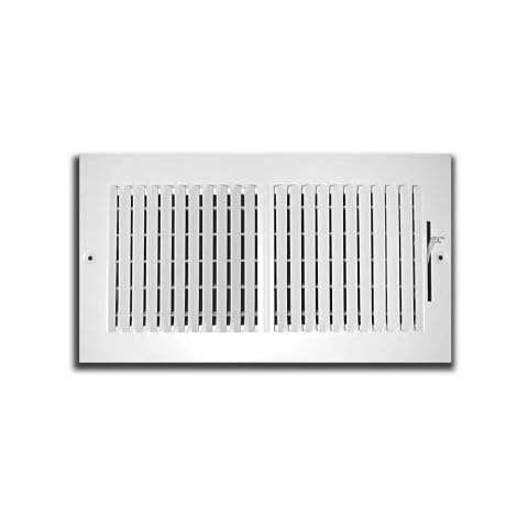 Hartford Ventilation Two Way Wall Vent Cover - Adjustable Flow and Direction Control for Sidewall or Ceiling Vent - Efficient Air Vent - Screws Included (10" x 6") Cover