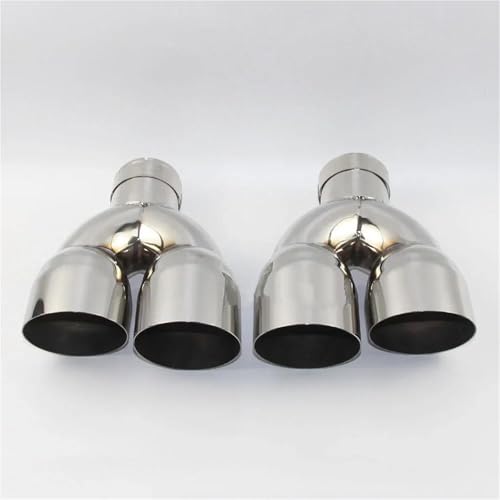Tubo de escape de coche con salida doble de 89mm y entrada de 63mm para silenciador A6 C