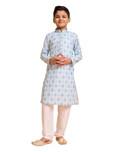 Kurta Pyjama garçon Manyavar en polycoton imprimé médaillon