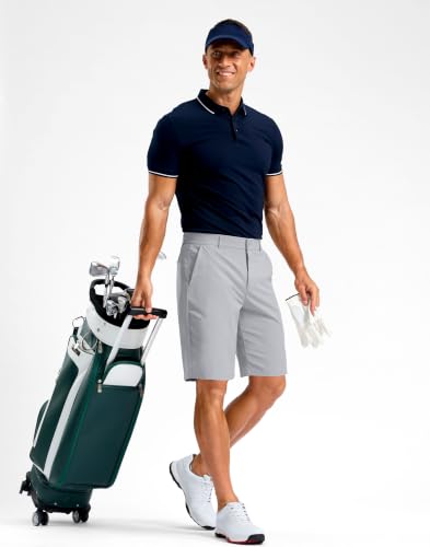 Image of Soothfeel Men's Casual Shorts 5 /7 /9 Inch Golf Dress Shorts for Men Flat Front Work Lightweight Quick Dry with 4 Pockets
