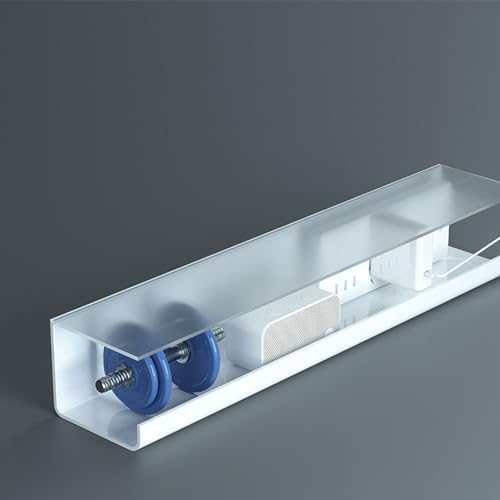 Bandeja organizadora de cables para debajo del escritorio, soportes para regletas eléctricas, organizador de cables para oficina y hogar (Blanco) miniatura 3