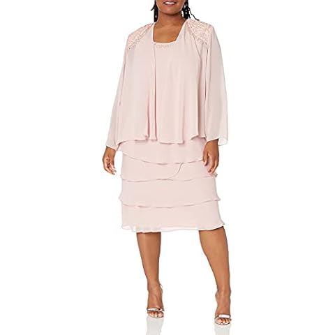 S.L. Fashions Plus Size Two Piece Dress Set Cover