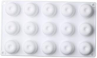 OCPO KITCHEN Apple Silicone Mold for Baking Mousse Cake, Candy, Chocolate, French Fruit Dessert, Pastry, Cupcake, Ice Cream, Pudding, Cake Decoration Mold, 3D Apple Shape (15-Cavity)