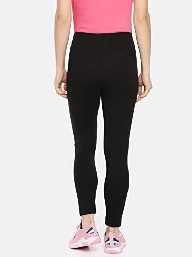Image of Macrowoman W-Series Active Yoga Tights for Women in Poly Cotton Stretch with High Waist & Pocket for Yoga & Cycling