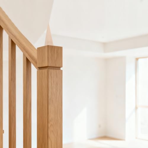 Columnas Madera Maciza Cono Barandilla Interior Pack 4 5