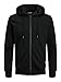 Produktbild Jack and Jones Herren Zip Kapuzenpullover Fleecejacke Schwarz M
