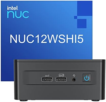 Intel NUC 12 Pro Wall Street Canyon NUC12WSHi5 Mini PC, 12TH GEN Intel Core i5-1240P, 12-Cores, 12MB Intel Smart Cache, Upto 4.4 GHz Turbo, Intel Iris Xe Graphics, 16GB RAM, 256GB SSD, Win 11 Pro