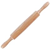 HOLIDYOYO Baking Rolling Pin Ergonomic Roller for Bread Pastry and Pizza Design Easy to Clean Kitchen Tool for All Types