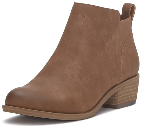 Lucky Brand Badene Stacked Heel Bootie, Ginger/Ginger, 5