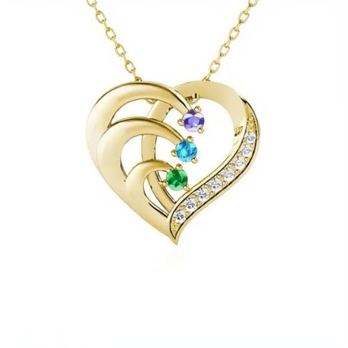 Stacking Necklaces For Women Necklaces Pendant Necklace With Birthstones Custom Promise Heart Pendant With Engraved Christmas An