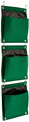 Vegtrug FHP07RG Felt Herb Pot Set - Racing Green (3-Piece)