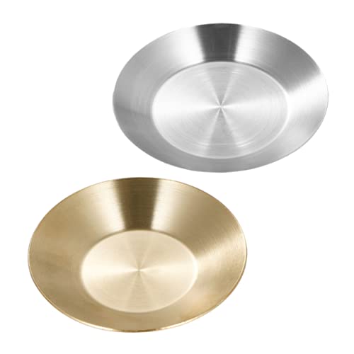 Cabilock 2pcs Side Dish Bowls Appetizer Plates for Dipping Sauce Seasoning and Side Dishes Kitchen Essential for Home Restaurant Use