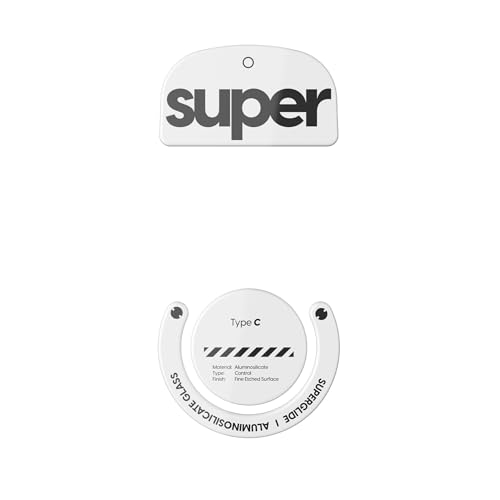 Superglide2 - nowa powierzchnia o kontrolowanej prędkości najszybsza i najgładsza podkładka pod mysz wykonana z ultra mocnego szkła, gładka i trwała podeszwa do Logitech G Pro X Superlight [biała]