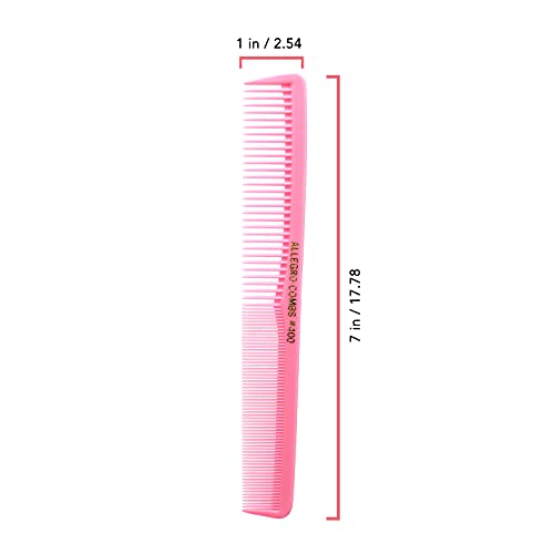 Allegro Combs 400 Barber Combs Cutting Combs All Purpose Combs 12 Pk. (Fresh Pink) #TOP1