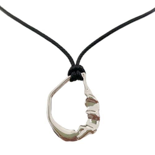 FackLOxc Collar de acero inoxidable resistente con forma única, ideal para adultos que buscan mejorar su atuendo, Acero inoxidable
