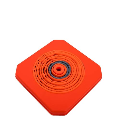 LifeSupplyUSA 15.5\'\' Collapsible Traffic Safety Cones, Bright Orange Road Reflectors with Reflective Strips, Multipurpose Pop-Up Road Parking Cone for Emergency & Construction Use (4-Pack) - Thumbnail 3
