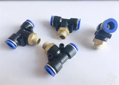 Raccord pneumatique PB4-M5 en T pour tube d'air comprimé
