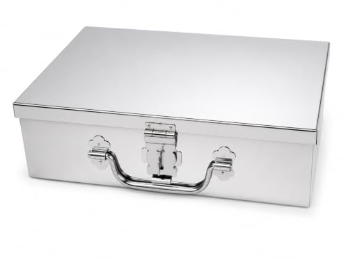 Image of Stainless Steel Storage Box Cash Peti Pooja Peti Safe Locker | Organizer, Vanity Box, Multi-Purpose, Secure Storage, Pooja & Cash Safe