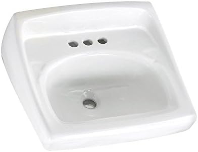 American Standard 0355012.020 0355.012.020 Wall-Mount Lavatory Sink, 1.25 in, White