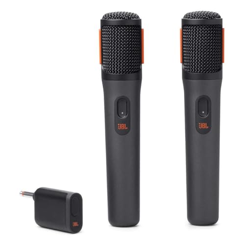 Image of JBL PartyBox Stage 320 Portable Party Speaker Bundle with Wireless Microphone System (White)
