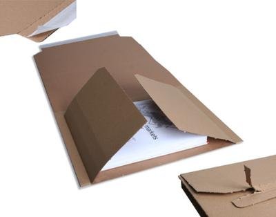 verpacking 100 verzendzakken, karton, 330 x 490 mm, DIN A3, premium kwaliteit, bruin, golfpapier, verzendenveloppen, kartonnen verzendtassen