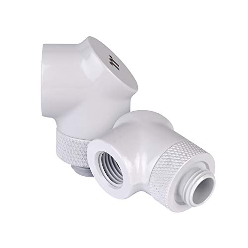 Image of Thermaltake Pacific DIY LCS G1 /4 90 Degree Adapter Fitting, White - 2 Pack - CL-W052-CU00WT-A
