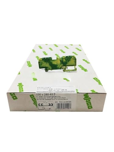 100PC 280-837 rail-mounted self-locking spring-loaded 4-wire protective earth