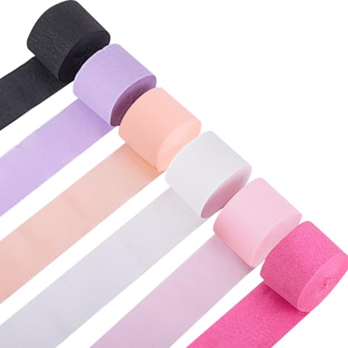Image of Pastel Halloween Crepe Paper Party Streamers for Pink Halloween Decor