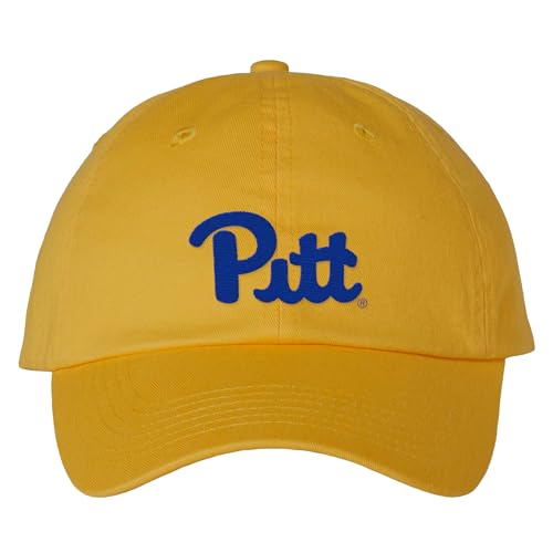 UGP Campus Apparel HT508 - Pittsburgh Panthers Primary Logo Dad Hat - One Size - Gold