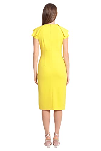 Maggy London Women's Solid Cloud Crepe Dress Workwear Office Desk to Dinner Event Guest of3