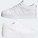 adidas Originals Women's Nizza Platform, White/White/White, 10.5