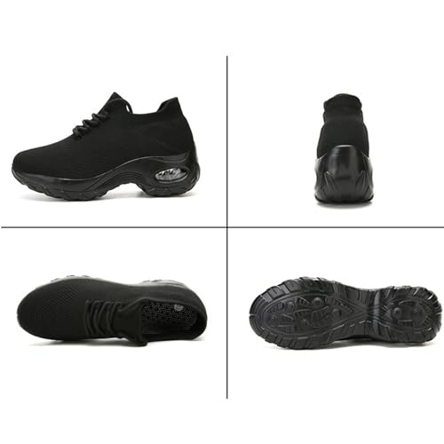Aceptolcom Women Slip On Walking Shoes Breathable Non Slip Work Shoes Comfortable Air Cushion Orthopedic Sneakers with Arch Support3