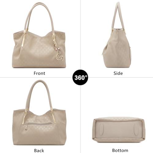 Image of FOXLOVER Soft Genuine Leather Medium Purses for Women Tote Bag Handbags with Top-handles Shoulder Satchel Purse